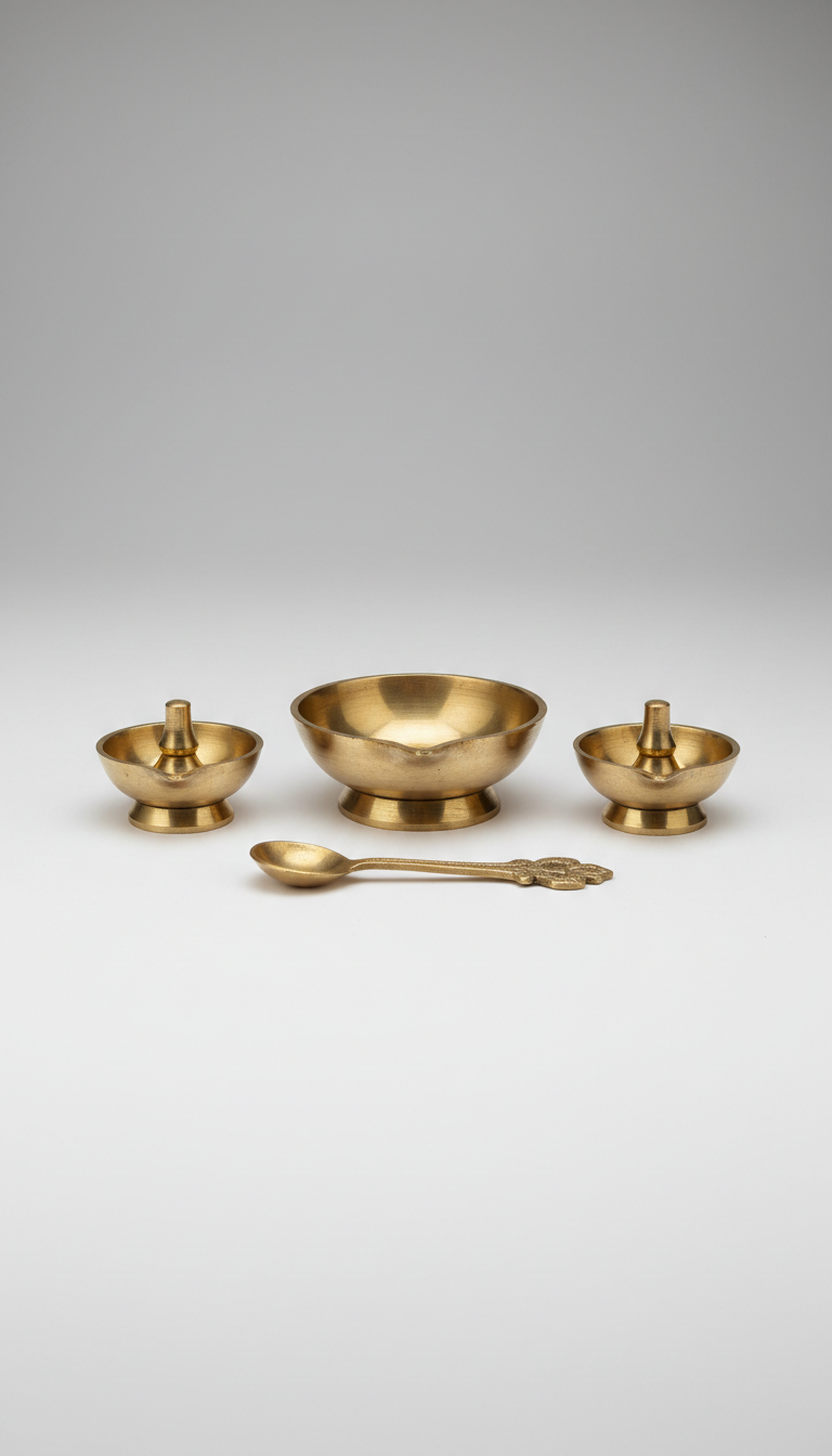Classic Brass Diya Set