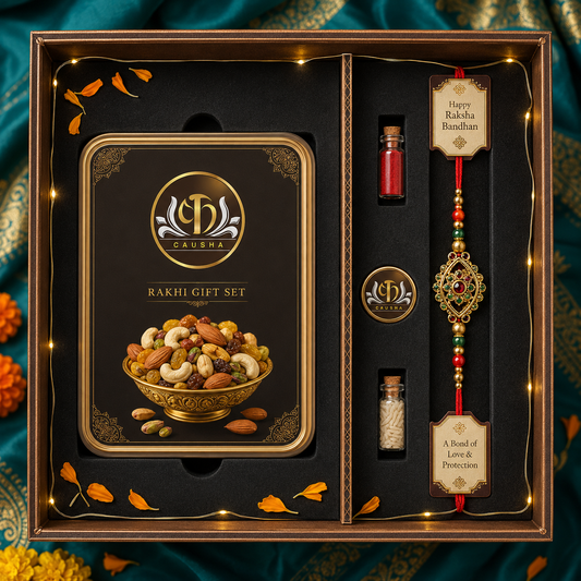 Rakhi & Dry fruit gift set
